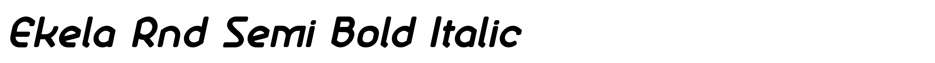 Ekela Rnd Semi Bold Italic